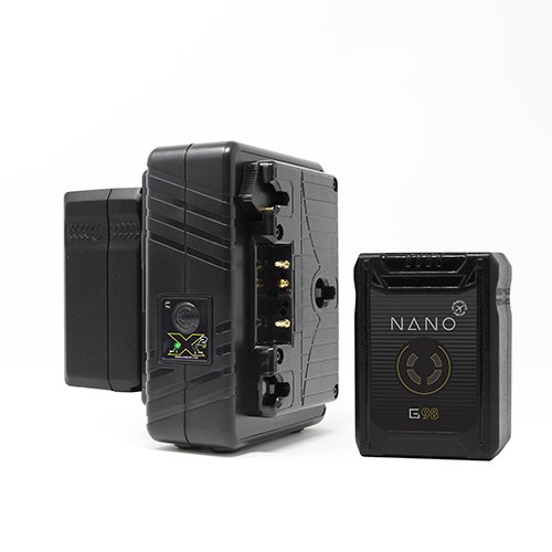 Core SWX Nano Micro 98Wh Lithium-Ion 2-Battery Kit with Dual Travel Charger (Gold Mount)